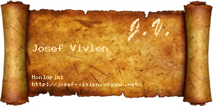 Josef Vivien névjegykártya